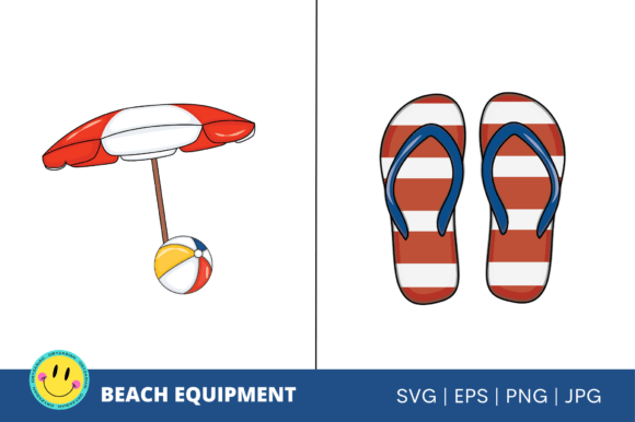 Beach Equipment Vectors – Graphics for Crafts