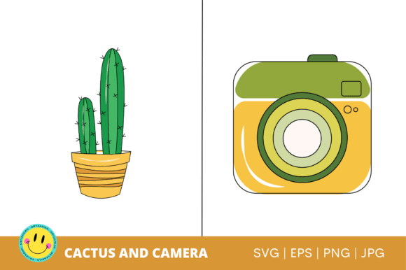 Cactus and Camera - Graphics & Crafts