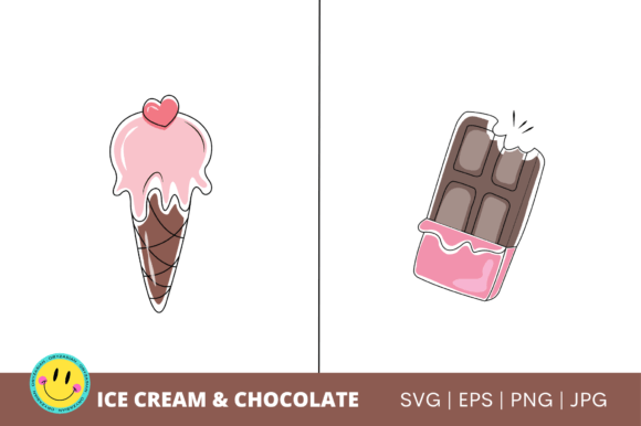 Chocolate and Ice Cream Graphics for Crafts