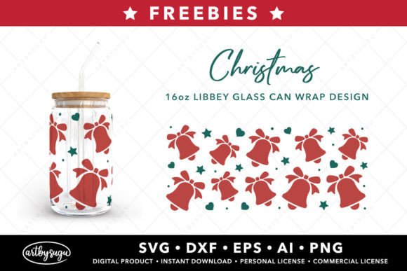 Christmas Libbey Can Wrap SVG Freebies: A Versatile Graphic Design Asset for Content Creators