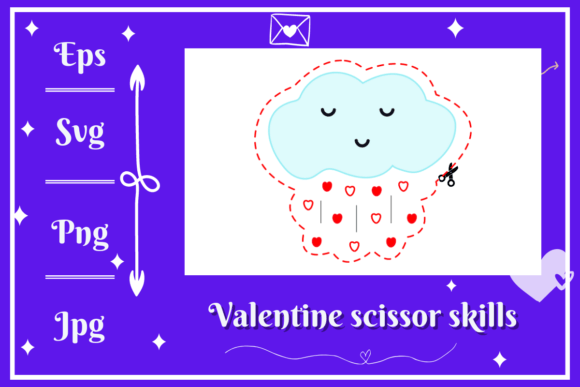 Cloud of Love- Valentine Scissors Skills Graphics