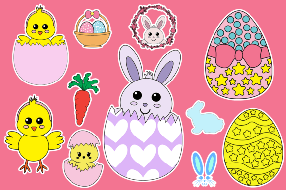 Cute Easter SVG Clip Art Bundle