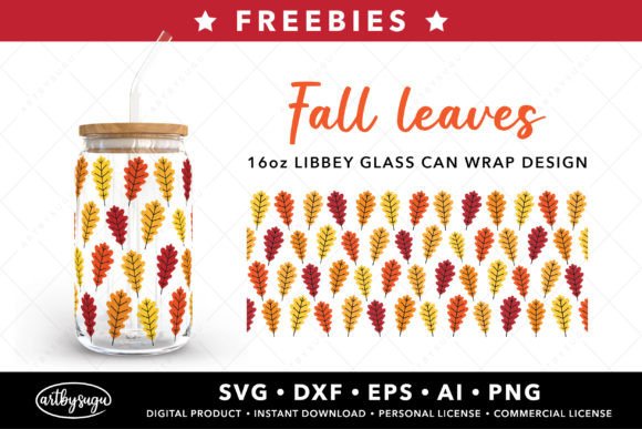 Fall Leaves Libbey Glass Wrap Freebies