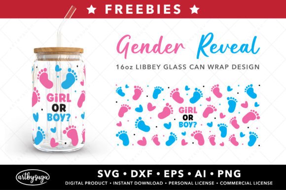 Girl or Boy Libbey Can Wrap Svg Freebies