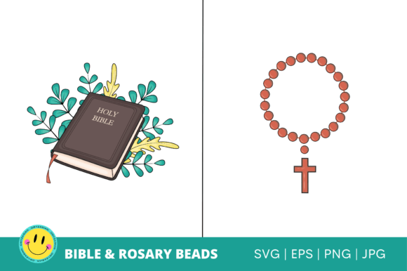 Holy Bible and Rosary Beads Graphics