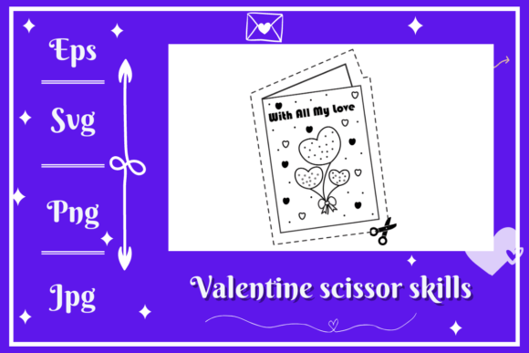 Love Card – Valentine Scissors Skills Graphics