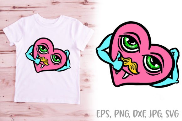 Love Heart Cartoon Character Logo SVG: Graphics for Local Business Branding