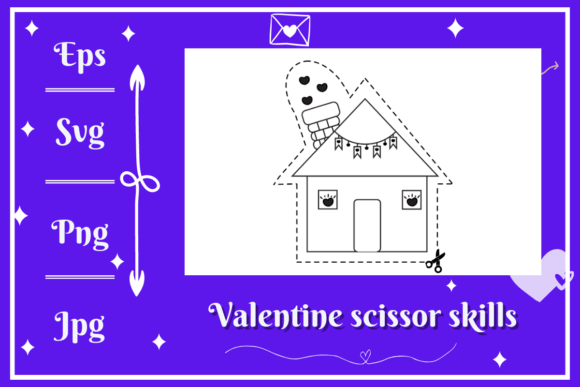 Love House - Valentine Scissors Skills Graphics