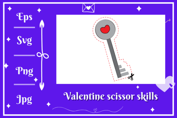 Love Key – Valentine Scissors Skills Graphics