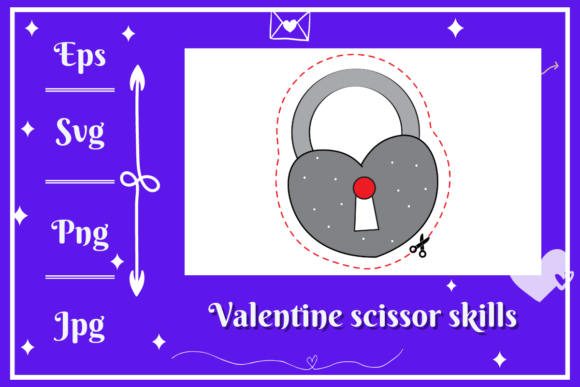 Love Lock – Valentine Scissors Skills Graphics
