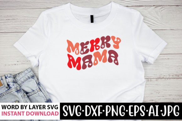 Merry Mama Retro SVG: A Versatile Graphic Design Asset for Crafts and Branding