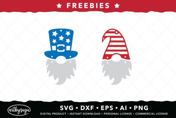 Patriotic Gnome Earrings SVG Freebies