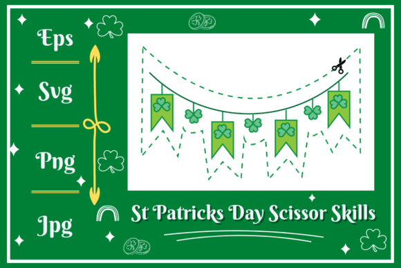 St Patrick Decoration Scissors Skills Graphics