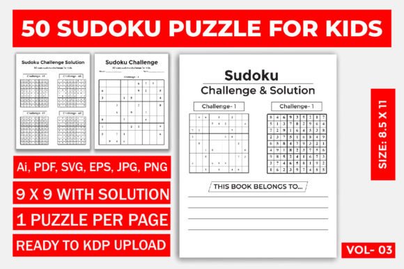 Sudoku Learning Solution for Kids: Graphics and Kdp Interiors
