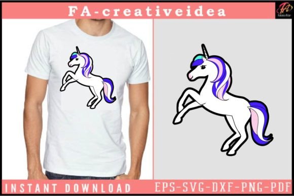 Unicorn SVG Sticker Design for Crafts and Graphics