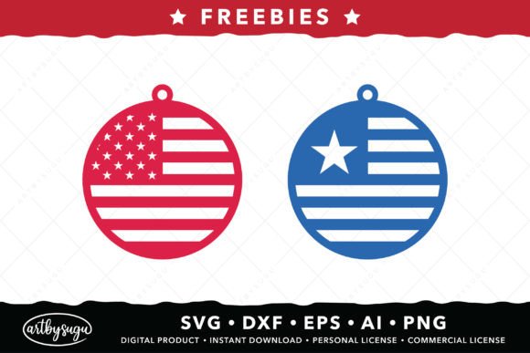 USA Earrings SVG Freebies