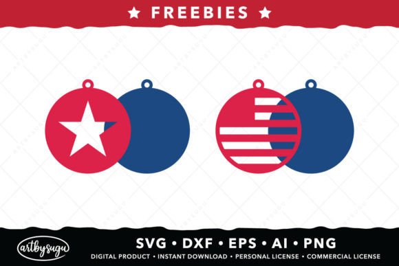USA Stacked Earrings SVG Freebies