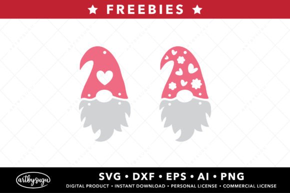 Valentines Gnome Earrings SVG Freebies