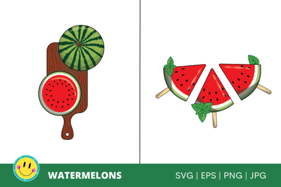 Watermelons - Tropical Fruit - PNG, SVG