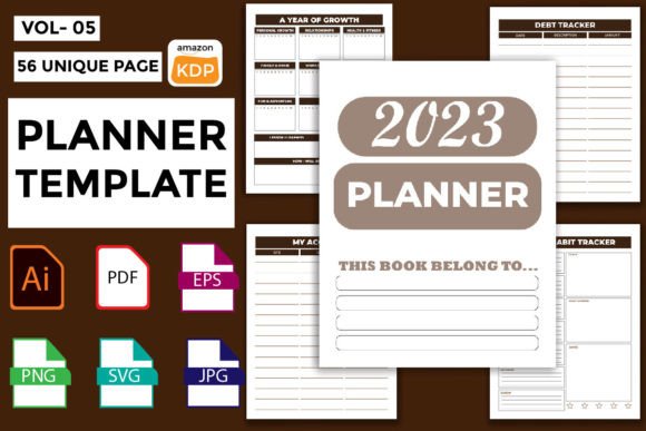 Yearly Planner 56 Unique Templates 2023 Graphics